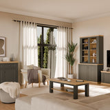 Pontypool Large Rectangular Coffee Table with Shelf