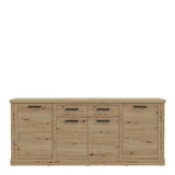 Corona 4 Door 2 Drawer Sideboard in Artisan Brown