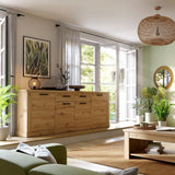Corona 4 Door 2 Drawer Sideboard in Artisan Brown