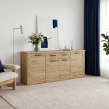 Corona 4 Door 2 Drawer Sideboard in Artisan Brown