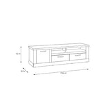 Corona 2 Drawer 1 Door TV Unit in Artisan Brown