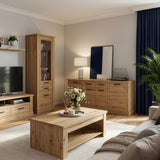 Corona Rising Coffee Table in Artisan Brown