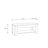 Corona Rising Coffee Table in Artisan Brown