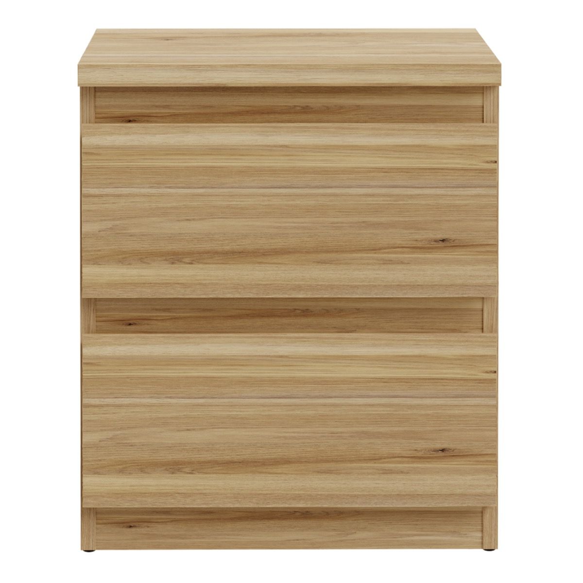 Edmore 3 Drawer Bedside Table in Mauvella Brown