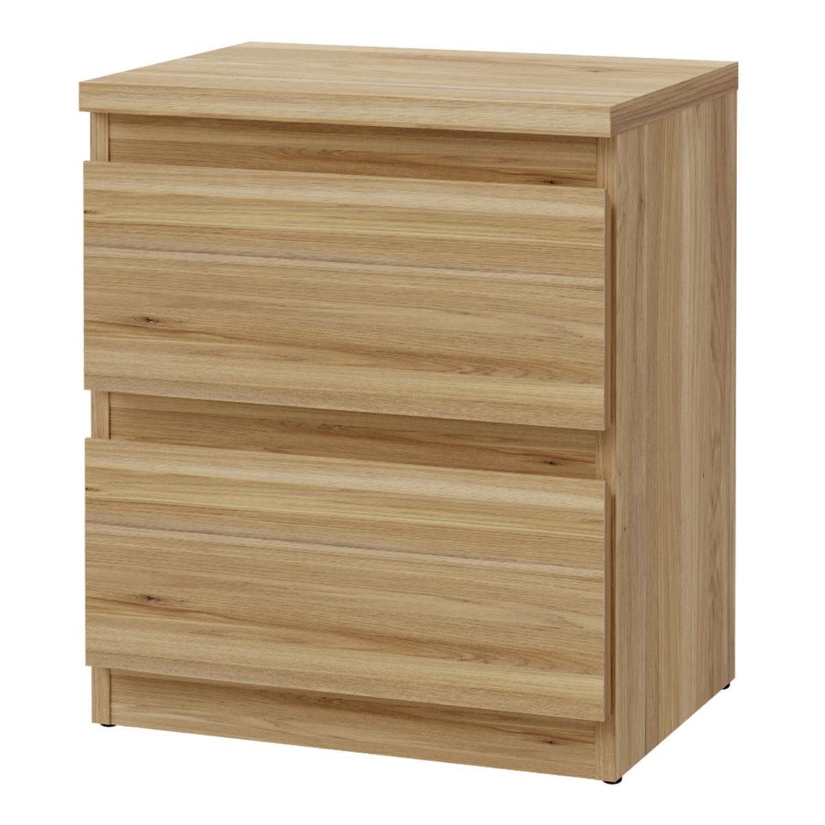 Edmore 3 Drawer Bedside Table in Mauvella Brown