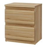 Edmore 3 Drawer Bedside Table in Mauvella Brown