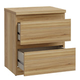 Edmore 3 Drawer Bedside Table in Mauvella Brown