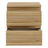 Edmore 3 Drawer Bedside Table in Mauvella Brown
