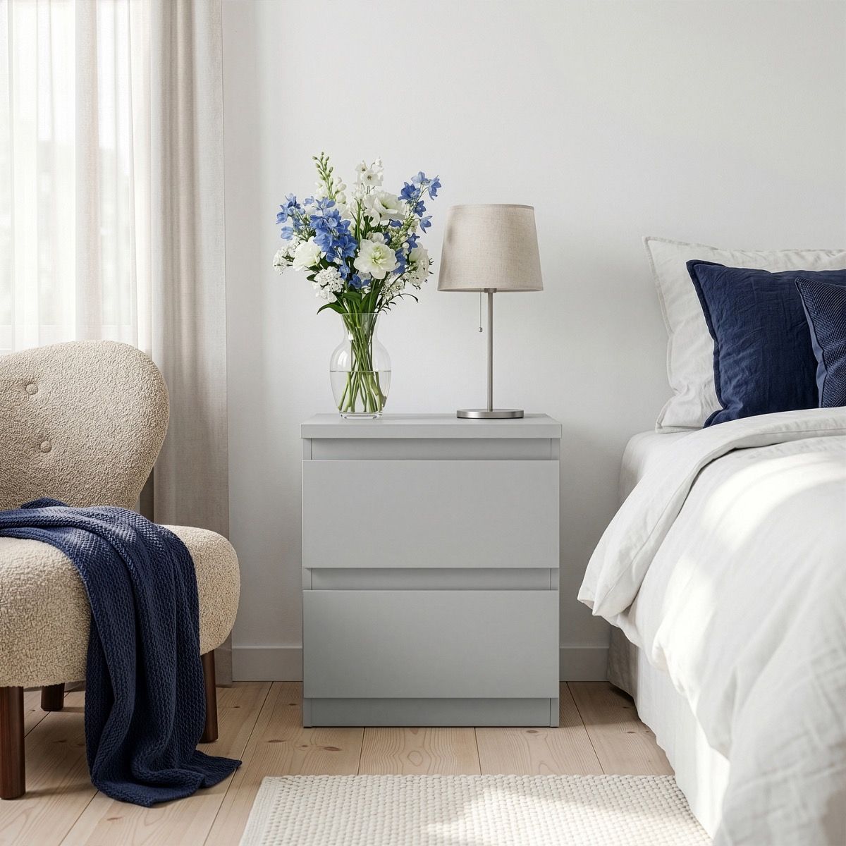 Edmore 2 Drawer Bedside Table