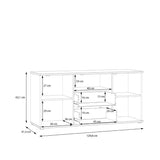 Ganymede TV Unit with Open Shelf, Drawer & 2 Doors