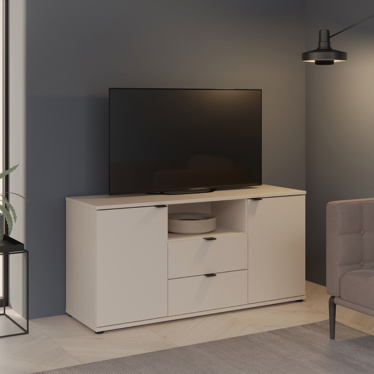 Ganymede TV Unit with Open Shelf, Drawer & 2 Doors