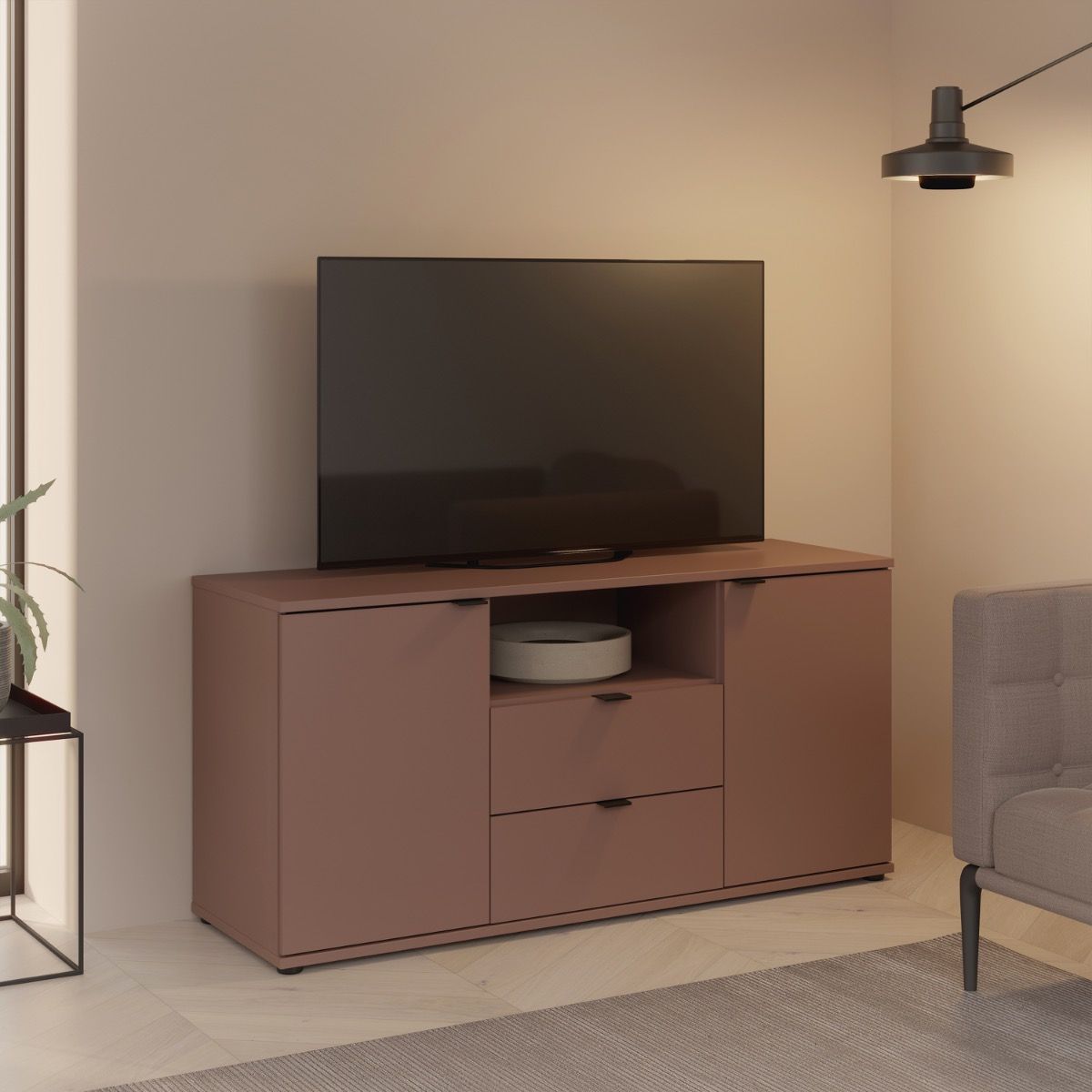 Ganymede TV Unit with Open Shelf, Drawer & 2 Doors