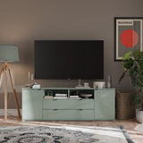 Ganymede Wide TV Unit with Open Shelving, 2 Drawers & 2 Doors