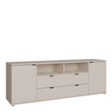 Ganymede Wide TV Unit with Open Shelving, 2 Drawers & 2 Doors