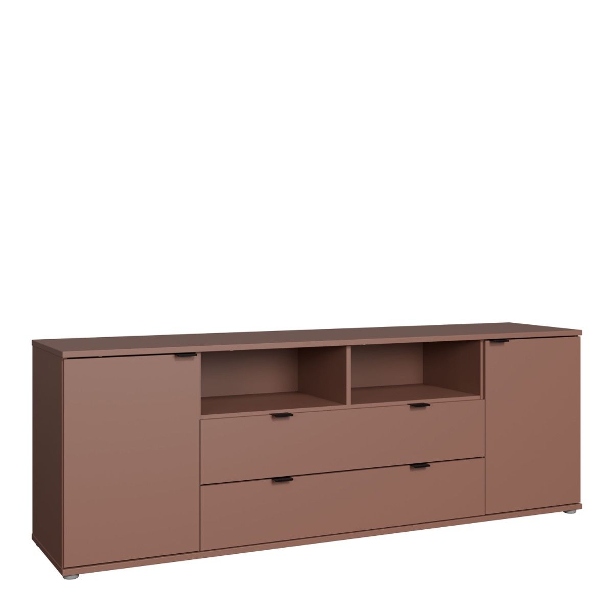 Ganymede Wide TV Unit with Open Shelving, 2 Drawers & 2 Doors