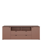 Ganymede Wide TV Unit with Open Shelving, 2 Drawers & 2 Doors
