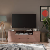 Ganymede Wide TV Unit with Open Shelving, 2 Drawers & 2 Doors
