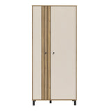 Grafton 2 Door Wardrobe In Cream and Brown