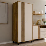 Grafton 2 Door Wardrobe In Cream and Brown