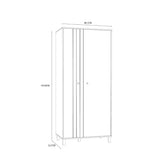 Grafton 2 Door Wardrobe In Cream and Brown