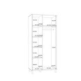Grafton 2 Door Wardrobe In Cream and Brown