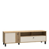 Grafton TV Unit in Cream and Brown