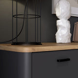 Klara TV Unit with 1 Drawer 1 Flip Door in Grey and Brown