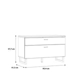 Klara TV Unit with 1 Drawer 1 Flip Door in Grey and Brown