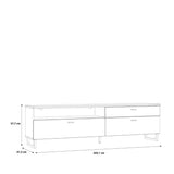 Klara TV Unit with 1 Drawer 2 Flip Doors in Grey and Brown inc LED Lighting