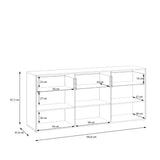 Orkney 3 Drawer Sideboard with 3 Doors