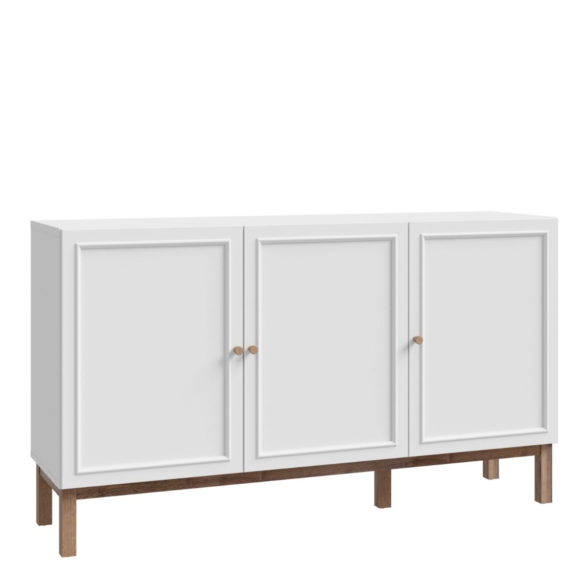 Wensley 3 Door 1 Drawer Sideboard in Light Grey and Brown