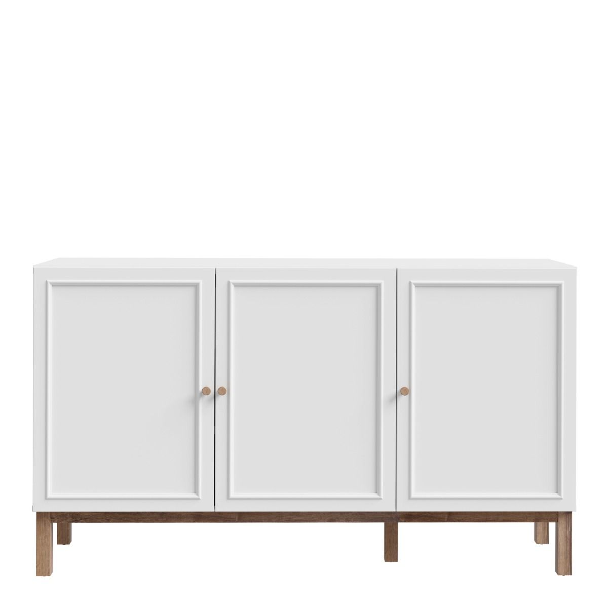 Wensley 3 Door 1 Drawer Sideboard in Light Grey and Brown