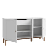 Wensley 3 Door 1 Drawer Sideboard in Light Grey and Brown