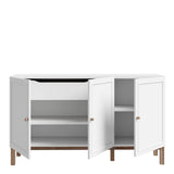 Wensley 3 Door 1 Drawer Sideboard in Light Grey and Brown