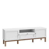 Wensley 2 Door 1 Drawer TV Unit in Light Grey and Brown