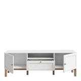 Wensley 2 Door 1 Drawer TV Unit in Light Grey and Brown