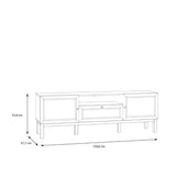 Wensley 2 Door 1 Drawer TV Unit in Light Grey and Brown