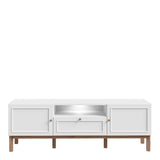 Wensley 2 Door 1 Drawer TV Unit in Light Grey and Brown inc LED Lighting
