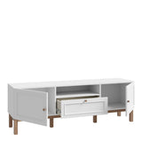 Wensley 2 Door 1 Drawer TV Unit in Light Grey and Brown inc LED Lighting