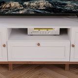 Wensley 2 Door 1 Drawer TV Unit in Light Grey and Brown inc LED Lighting