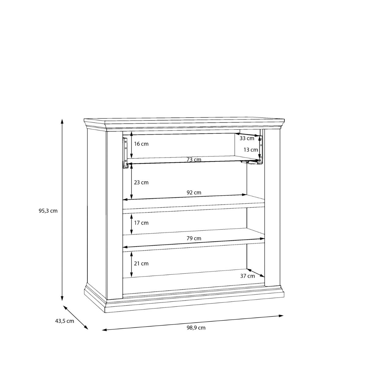 Pontypool 2 Door 1 Drawer Small Sideboard