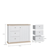 Pontypool 3 Drawer & 1 Door Sideboard