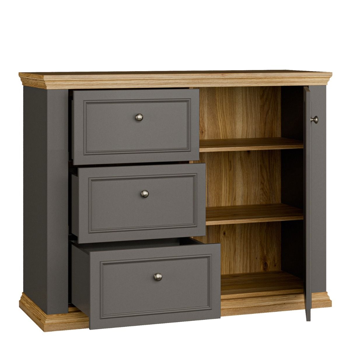 Pontypool 3 Drawer & 1 Door Sideboard