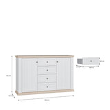 Pontypool 4 Drawer & 2 Door Sideboard