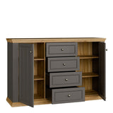 Pontypool 4 Drawer & 2 Door Sideboard
