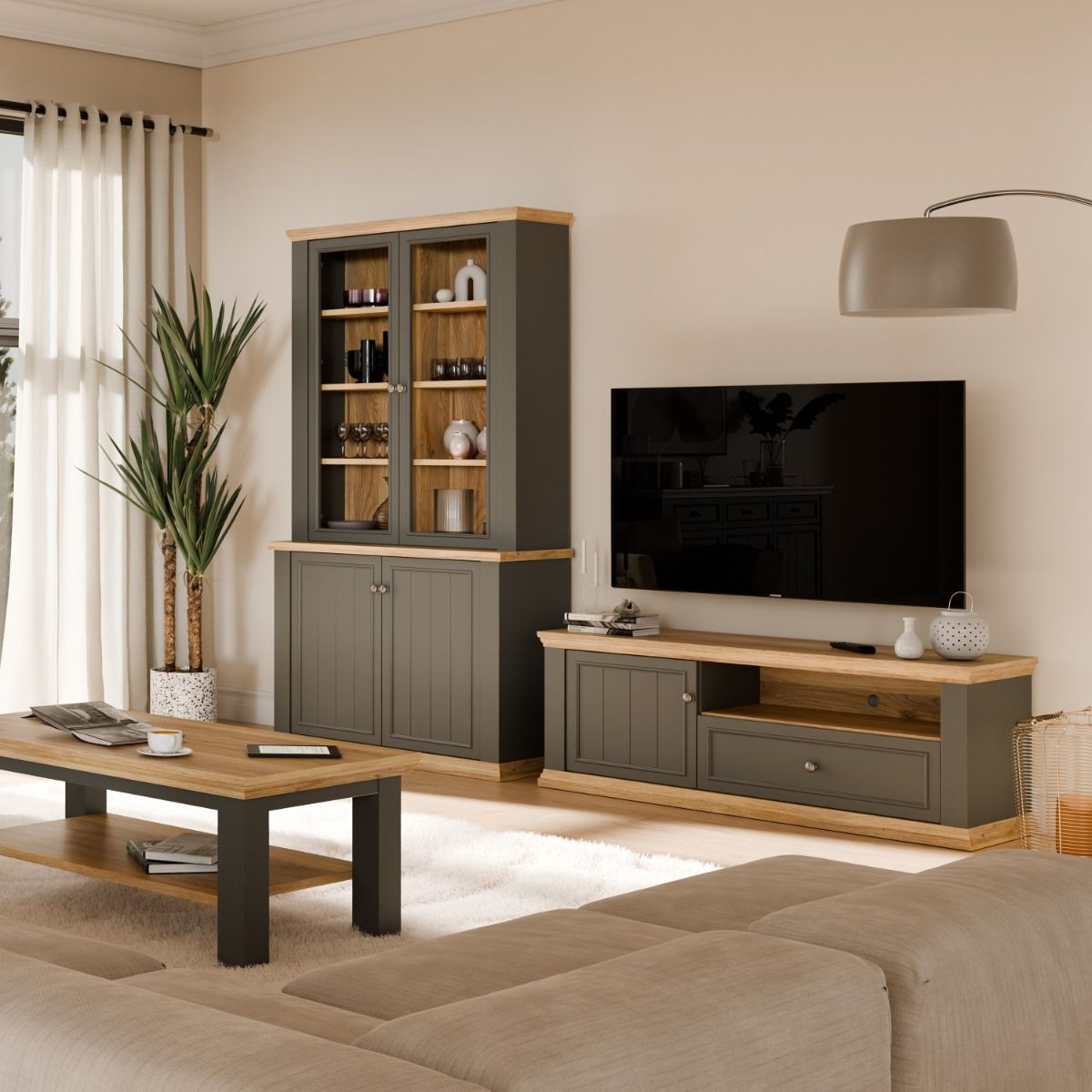 Pontypool TV Unit with Drawer & Open Shelf