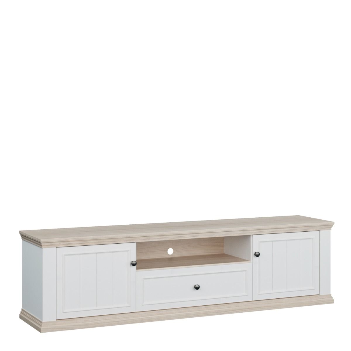 Pontypool Wide TV Unit with 2 Doors, Drawer & Open Shelf