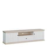 Pontypool Wide TV Unit with 2 Doors, Drawer & Open Shelf