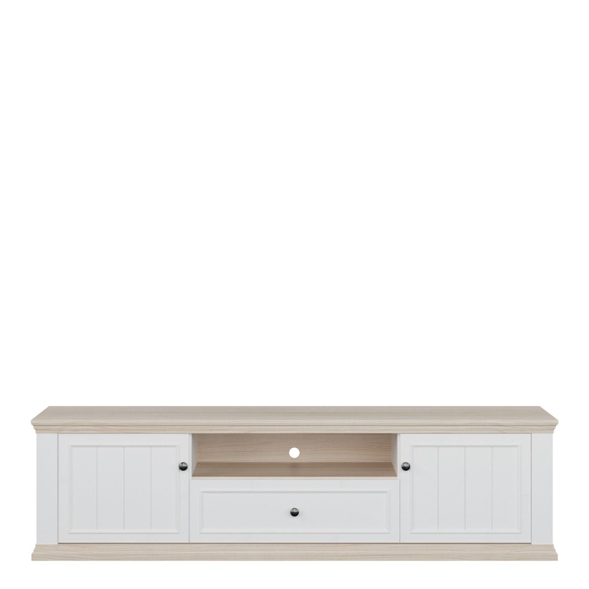 Pontypool Wide TV Unit with 2 Doors, Drawer & Open Shelf