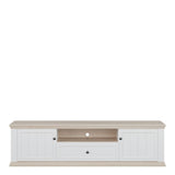 Pontypool Wide TV Unit with 2 Doors, Drawer & Open Shelf